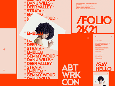 Design Embraced - Mobile Folio 2K21 clean minimal mobile typography web design