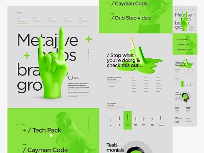 Metajive - Concept from 2019 branding clean minimal typography website