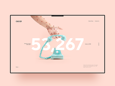 Oscar clean minimal typography web design