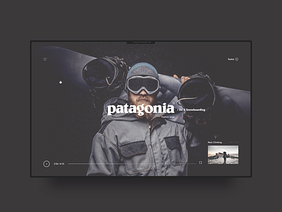 Patagonia clean fashion minimal typography web design
