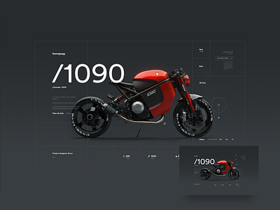 Koenigsegg 1090 site concept clean dark minimal typography ui web design