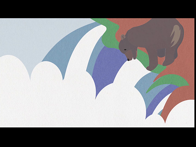 Lazy Bear cute animal illustration motion graphics sound design texture