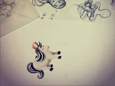 2014 greeting card cartoon character childhood cute illustration mascot pony rough sketch story