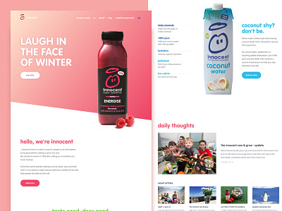 Innocent landing page redesign