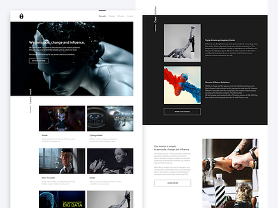 Psyop homepage clean contemporary design grid layout minimal