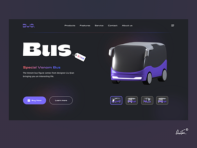 3D icon Bus 3d design icon ui ux web design