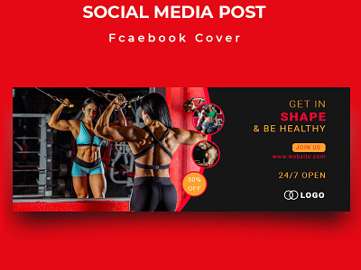 Gym Fitness Facebook Cover 1080x1080 fb cover instagram post social social media