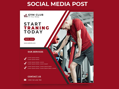 Gym/Fitness Social Media Post