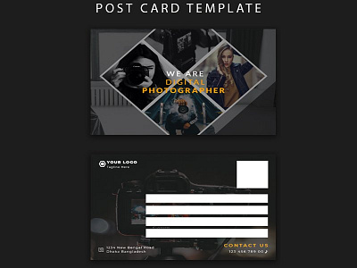 Postcard Template abstract advertisement agent artistic business business postcard clean postcard corporate illustrator post card invite post card invite postcard modern postcard