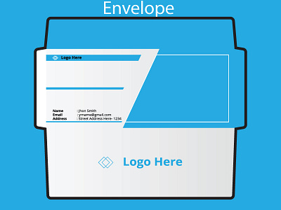 Envelope Design badge badges blank blue border card chic classic cute design elegant element
