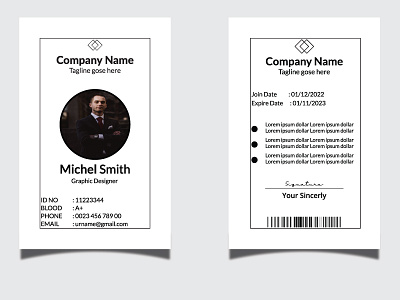 Id Card Design card carnet id id card identification identity card infinite background license mockup print print ready web