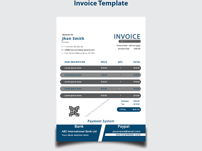 Invoice Template a4 invoice black blue both side design business card clean invoice creative designer flyer graphic green invoice
