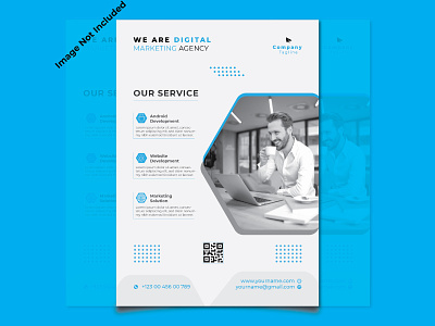A4 Flyer a4 ad business clean colorful corporate development flyer market marketing multipurpose network