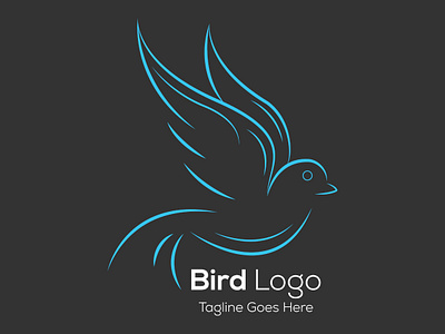 Bird Logo agency art bird blog blue colibri colorful entertainment flying humming paint photo