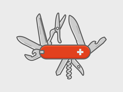 Swiss Army Knife Vector (.SVG) flat free svg swiss army knife vector