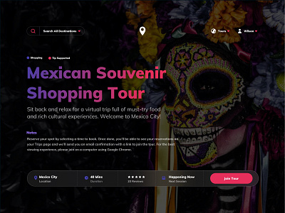 Travel Destination Landing Page destination landing landingpage mexico travel trips