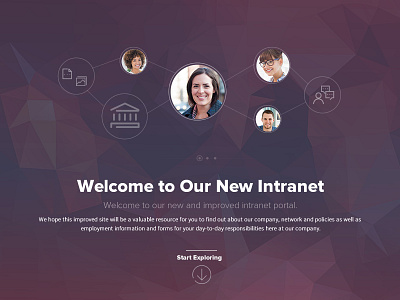 Intranet Landing Page intranet landing ui ux