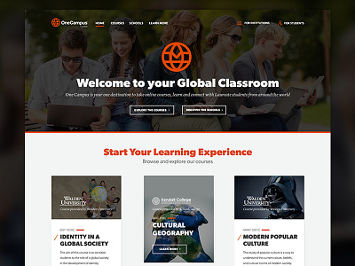 Course Exchange Homepage courses education home homepage ui ux