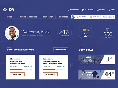 Student Dashboards education homepage ui ux
