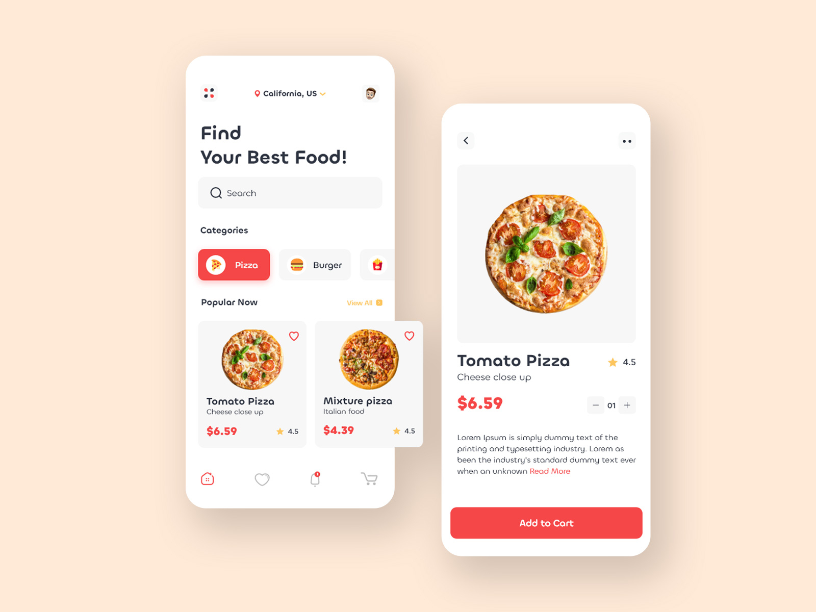 Food Delivery App by Saie Hussain on Dribbble