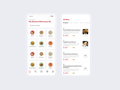 Food app ui design ui