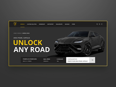 Car website design ui