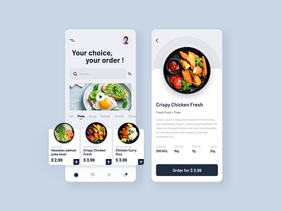 Food app design concept