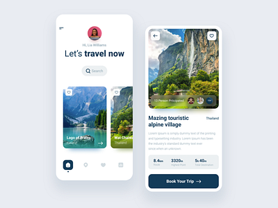 Traveling app design