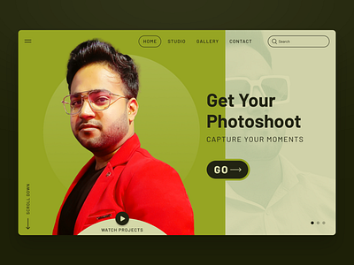 Photoshoot web design concept
