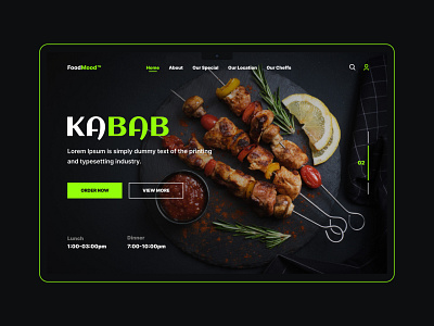 Food Website Concept branding design figma food graphic design illustration ui ux vector web design website design