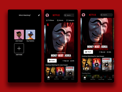 Netflix App Design graphic design netflix ui uiux webseries webseries app design