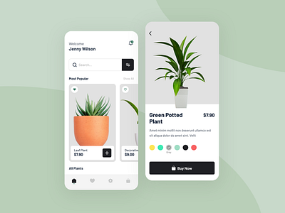 Plant App Design Concept plant concept ui uiuxdesign