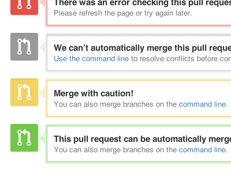 Redesigned merge button by Mark Otto for GitHub on Dribbble