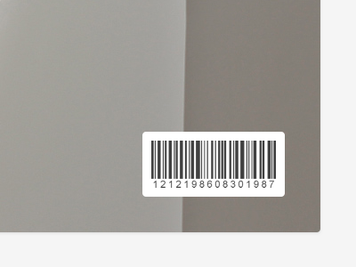 Barcode barcode black light gray numbers white