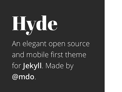 Hyde abril fatface gray hyde jekyll open sans theme white