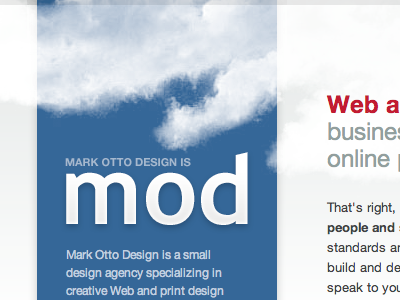 mod blue clouds css gray html mdo mod red
