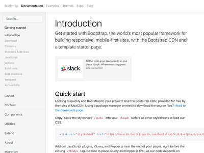 Bootstrap 4 throwback bootstrap css docs open source