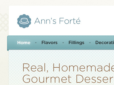 Ann’s Forté, Refined Details beige blue crosshatch dessert ribbon stitch texture turquoise white