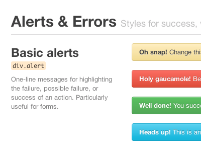 Bootstrap Alerts Redux alerts bootstrap css errors html messages twitter