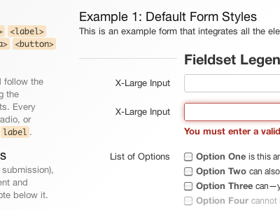 Default Form Styles