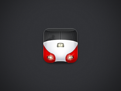 Caltrain - Final Rebound train icon app icon iphone app icon caltrain red black yellow gray noise gradient rebound