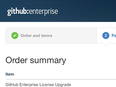 Order and terms billing blue css github github enterprise green helvetica neue order payment white