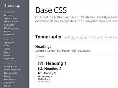 Bootstrap sidenav concept bootstrap css docs gray html open sans white