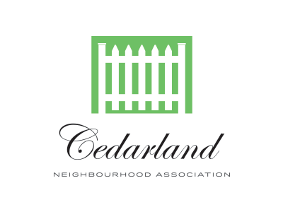 Neighbourhood Logo Concept association fence logo neighbourhood park