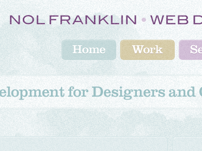 Homepage v.2 blair clarendon gold purple teal