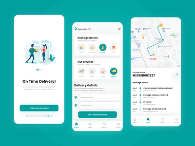 Delivery app app design minimal ui ux