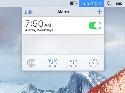 OSX / IOS style clock alarm clock ios osx ui