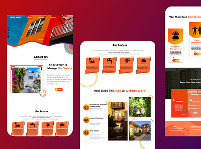 Society Management Website adobe xd design landing page mobile design mobile ui society 6 ui ui design ux ui web design webdesign website design