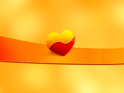 Heart gold heart icon web