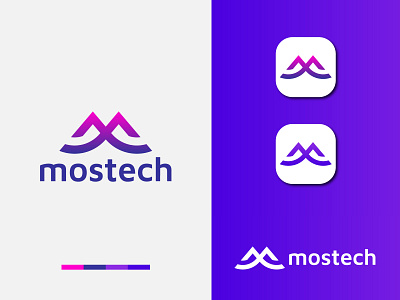 M Letter Logo - Modern Gradient Logo app icon design branding colorful creative geometric gradient icon identity lettermark lettering logo logo design logotype mark modern symbol typeface typography ui ux alphabet monogram vector